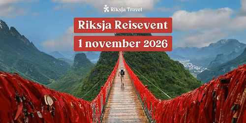 Riksja Reisevent 2026 — lezing in Utrecht